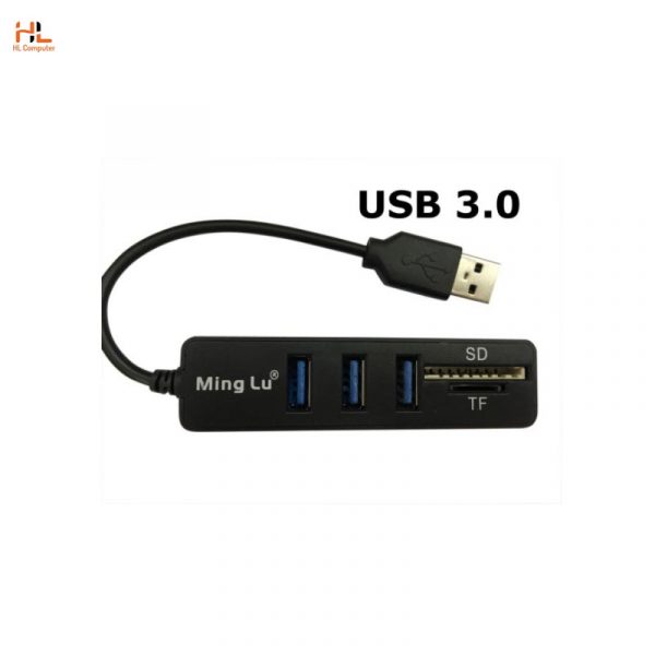 up USB 4 cổng + SD Card Minglu 3.0 (Chia USB 3.0)