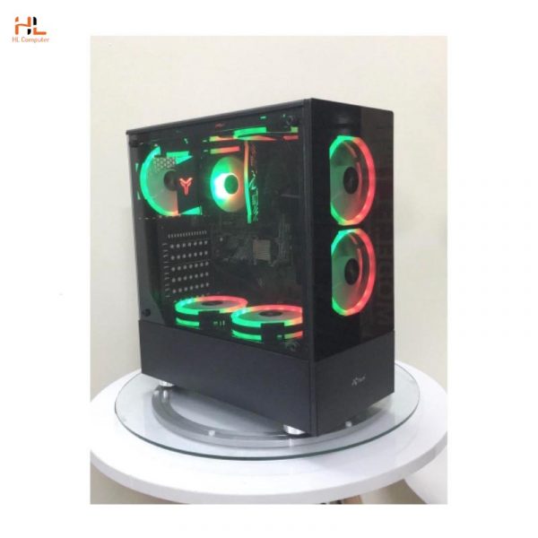 Vỏ Case Xigmatek Game, mặt kính Meka, 3 fan led đi kèm