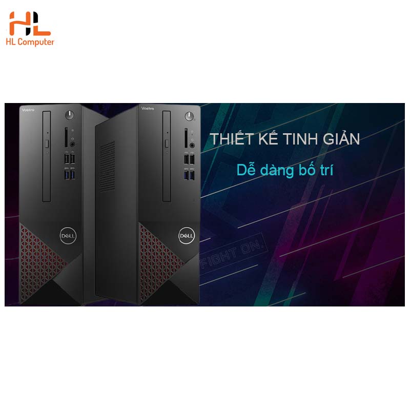 Máy tính để bàn Dell Vostro 3681 (70226495), Intel Core i5-10400(2.90 GHz,12 MB), 4GB RAM, 1TB HDD, WL+BT, Mouse, Keyboard, Win 10 Home, McAfeeMDS, 1Yr