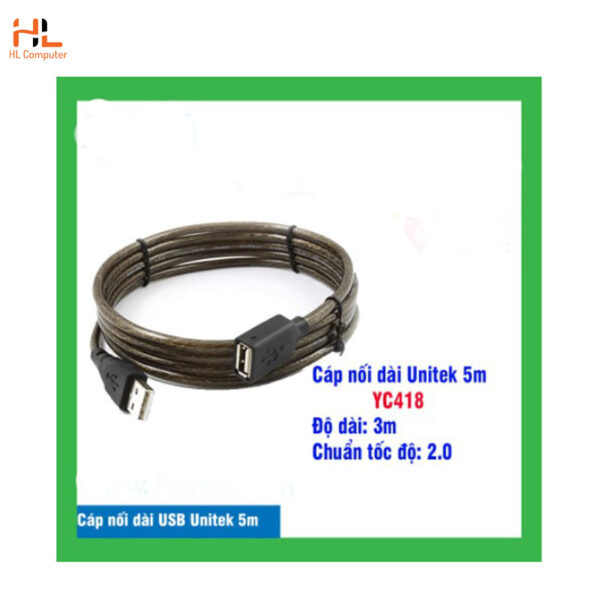 Cáp USB nối dài Unitek YC418 5m