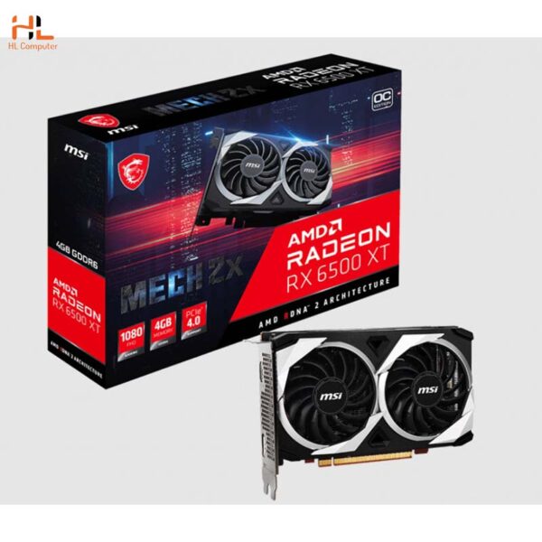 Card đồ hoạ MSI RX 6500 XT MECH 2X 4G OC - 4GB GDDR6 - 64 bit