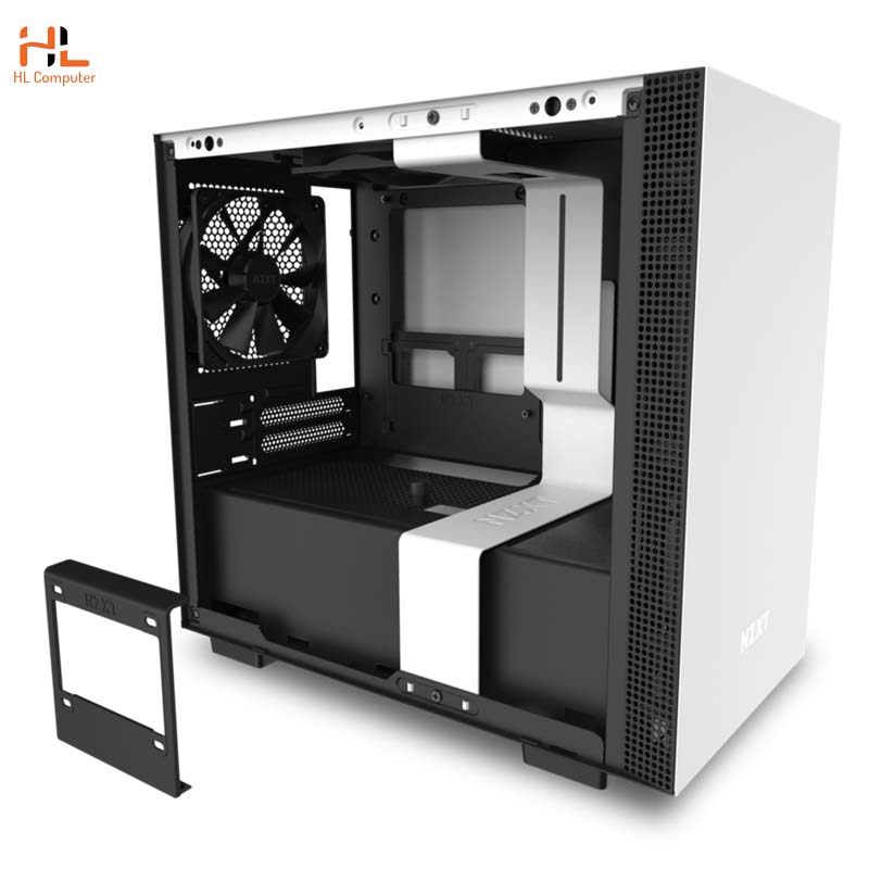 Vỏ case NZXT H210 MATTE WHITE CA-H210B-W1 (Mini Tower/Màu Trắng Đen)
